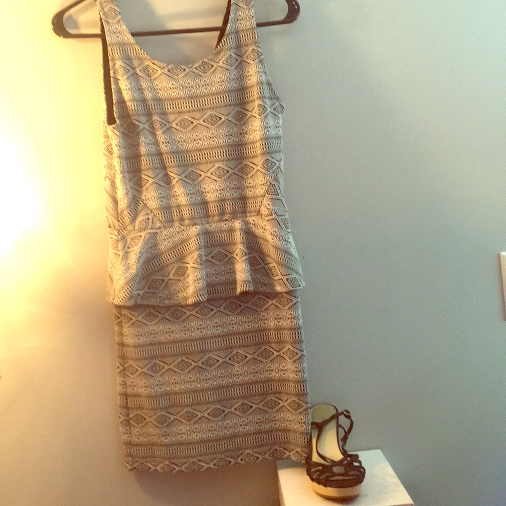 Black and white cocktail dress